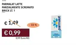 Prezzemolo e Vitale Parmalat latte parzialmente scremato brick offerta