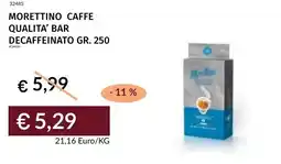 Prezzemolo e Vitale Morettino caffe qualita' bar decaffeinato offerta