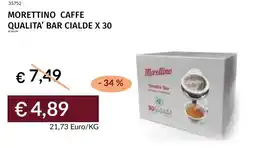 Prezzemolo e Vitale Morettino caffe qualita' bar cialde x 30 offerta