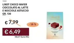 Prezzemolo e Vitale Lindt choco wafer cioccolato al latte e nocciole astuccio offerta