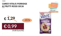 Prezzemolo e Vitale Cameo vitalis porridge ai frutti rossi offerta