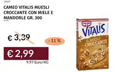 Prezzemolo e Vitale Cameo vitalis muesli croccante con miele e mandorle offerta
