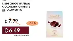Prezzemolo e Vitale Lindt choco wafer al cioccolato fondente astuccio offerta