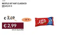 Prezzemolo e Vitale Nestle kit kat classico offerta