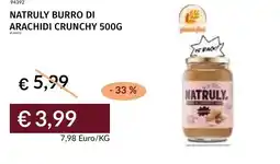 Prezzemolo e Vitale Natruly burro di arachidi crunchy offerta