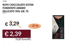 Prezzemolo e Vitale Novi cioccolato extra fondente amaro delicato 70% offerta