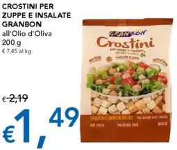 Migross Supermercati e Market Crostini per zuppe e insalate GRANBON offerta