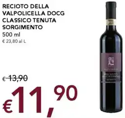 Migross Supermercati e Market Recioto della valpolicella docg classico tenuta sorgimento offerta
