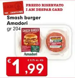 DeSpar Express Smash burger Amadori offerta