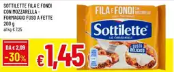 A&O Sottilette fila e fondi con mozzarella - formaggio fuso a fette offerta