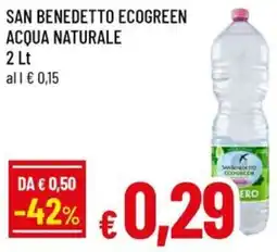 A&O San benedetto ecogreen acqua naturale offerta