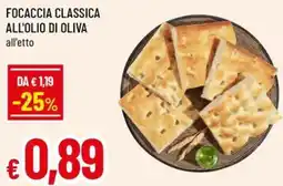 A&O Focaccia classica all'olio di oliva offerta