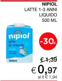 Coop NIPIOL LATTE 1-3 ANNI LIQUIDO 500 ML offerta