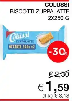Coop COLUSSI BISCOTTI ZUPPALATTE 2X250 G offerta