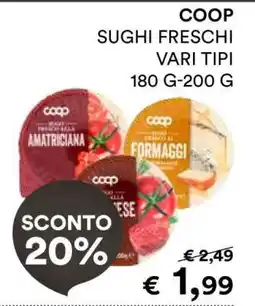 Coop COOP SUGHI FRESCHI VARI TIPI offerta