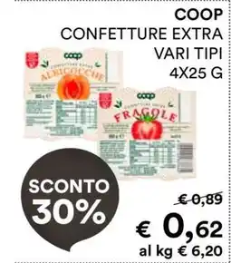 Coop COOP CONFETTURE EXTRA VARI TIPI 4X25 G offerta