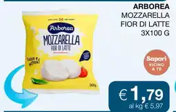 Coop ARBOREA MOZZARELLA FIOR DI LATTE 3X100 G offerta