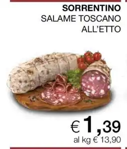 Coop SORRENTINO SALAME TOSCANO ALL’ETTO offerta