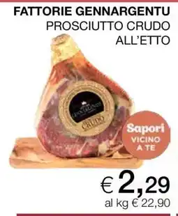 Coop FATTORIE GENNARGENTU PROSCIUTTO CRUDO ALL’ETTO offerta