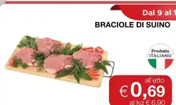Coop Braciole di suino offerta