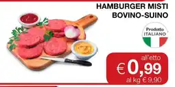 Coop HAMBURGER MISTI BOVINO/SUINO offerta