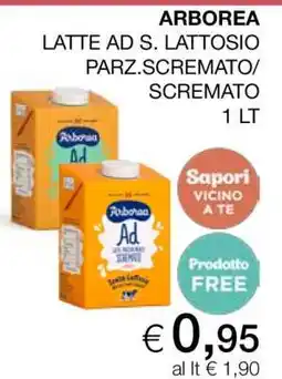 Coop ARBOREA LATTE AD S. LATTOSIO PARZ.SCREMATO/SCREMATO 1 LT offerta