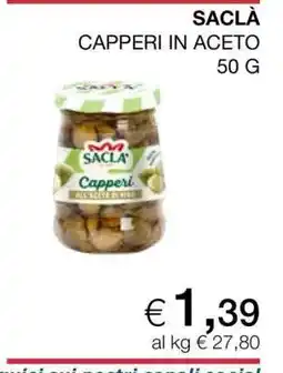 Coop SACLÀ CAPPERI IN ACETO offerta