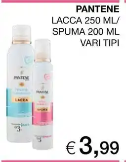 Coop PANTENE LACCA 250 ML/SPUMA 200 ML offerta