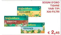 Coop SOGNI D’ORO TISANE VARI TIPI X20 FILTRI offerta