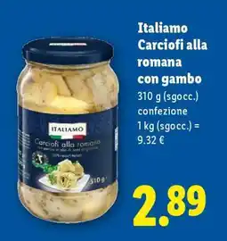 Lidl Italiano Carciofi alla romana con gambo offerta
