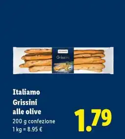 Lidl Italiano Grissini alle olive offerta