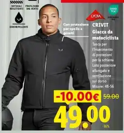 Lidl CRIVIT Giacca da motociclista offerta