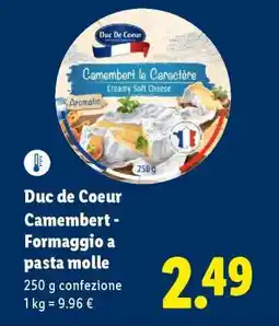 Lidl Duc De Coeur Camembert offerta