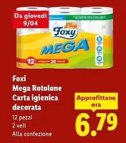 Lidl Foxy Mega Rotolone Carta igienica decorata offerta