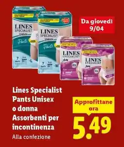 Lidl Lines Specialist Pants Unisex o donna offerta