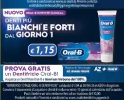 Acqua & Sapone Oral-B 3DWhite Clinical offerta