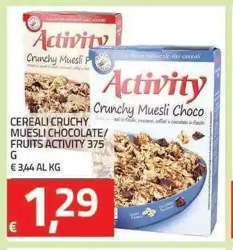 Activity Cereali Cruchy Muesli Chocolate/Fruits 375g