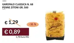 Prezzemolo e Vitale Garofalo classica n. 68 penne zitoni offerta