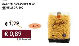 Prezzemolo e Vitale Garofalo classica n. 65 gemelli offerta