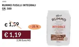 Prezzemolo e Vitale Rummo fusilli integrali offerta