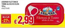 A&O Asdomar filettoni di tonno all'olio di oliva offerta