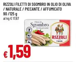 A&O Rizzoli filetti di sgombro in olio di oliva / naturale / piccante / affumicato offerta