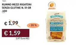 Prezzemolo e Vitale Rummo mezzi rigatoni senza glutine n. 51 offerta
