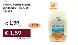 Prezzemolo e Vitale Rummo penne rigate senza glutine n. 66 offerta