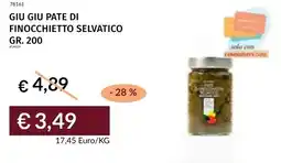 Prezzemolo e Vitale Giu giu pate di finocchietto selvatico offerta