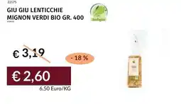 Prezzemolo e Vitale Giu giu lenticchie mignon verdi bio offerta