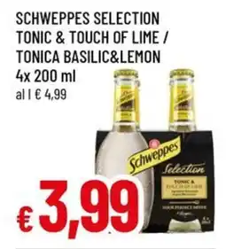 A&O Schweppes selection tonic & touch of lime/ tonica basilic&lemon offerta