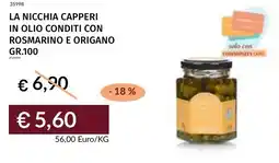 Prezzemolo e Vitale La nicchia capperi in olio conditi con rosmarino e origano offerta