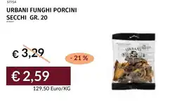 Prezzemolo e Vitale Urbani funghi porcini secchi offerta