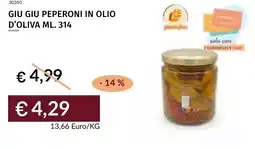 Prezzemolo e Vitale Giu giu peperoni in olio d'oliva offerta